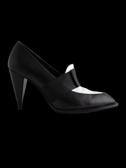 Excellent &amp; Other Stories Black Leather High-Heeled Shoes Size 36