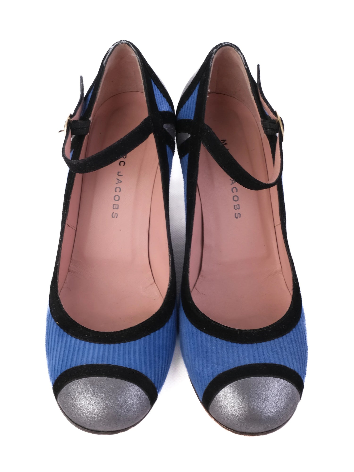 Excellent Marc Jacobs Blue Fabric High-Heeled Mary Jane Shoes Size 40