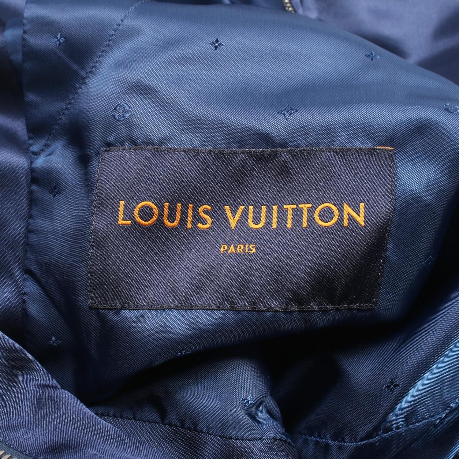 Louis Vuitton Back Logo Embroidered Souvenir Jacket Navy Blouson