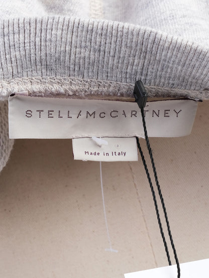 Excellent Stella McCartney Gray Cotton Sweater with Floral Detail