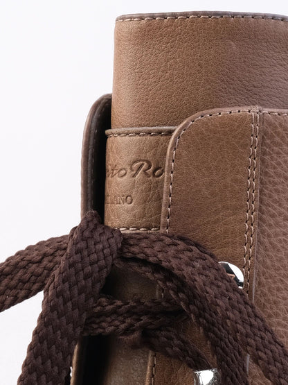 Excellent Gianvito Rossi Gray Leather Ankle Boots Size 38