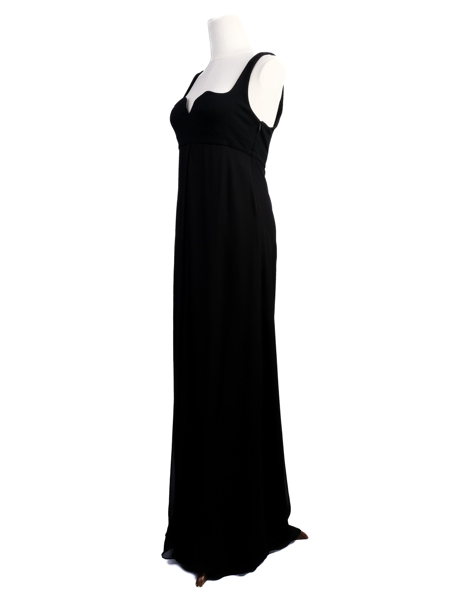 Excellent Diane von Furstenberg Black Silk Evening Gown