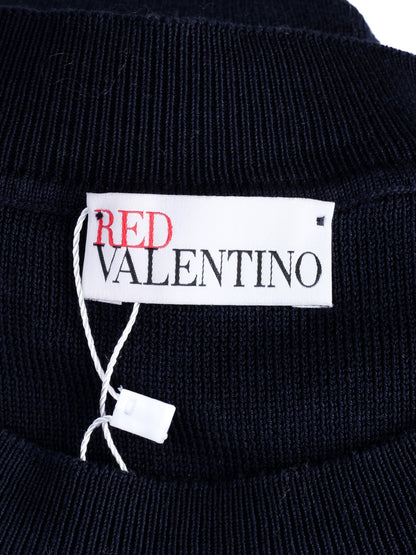 Excellent Red Valentino Sleeveless Top XS Combined Cotton Anchor Design