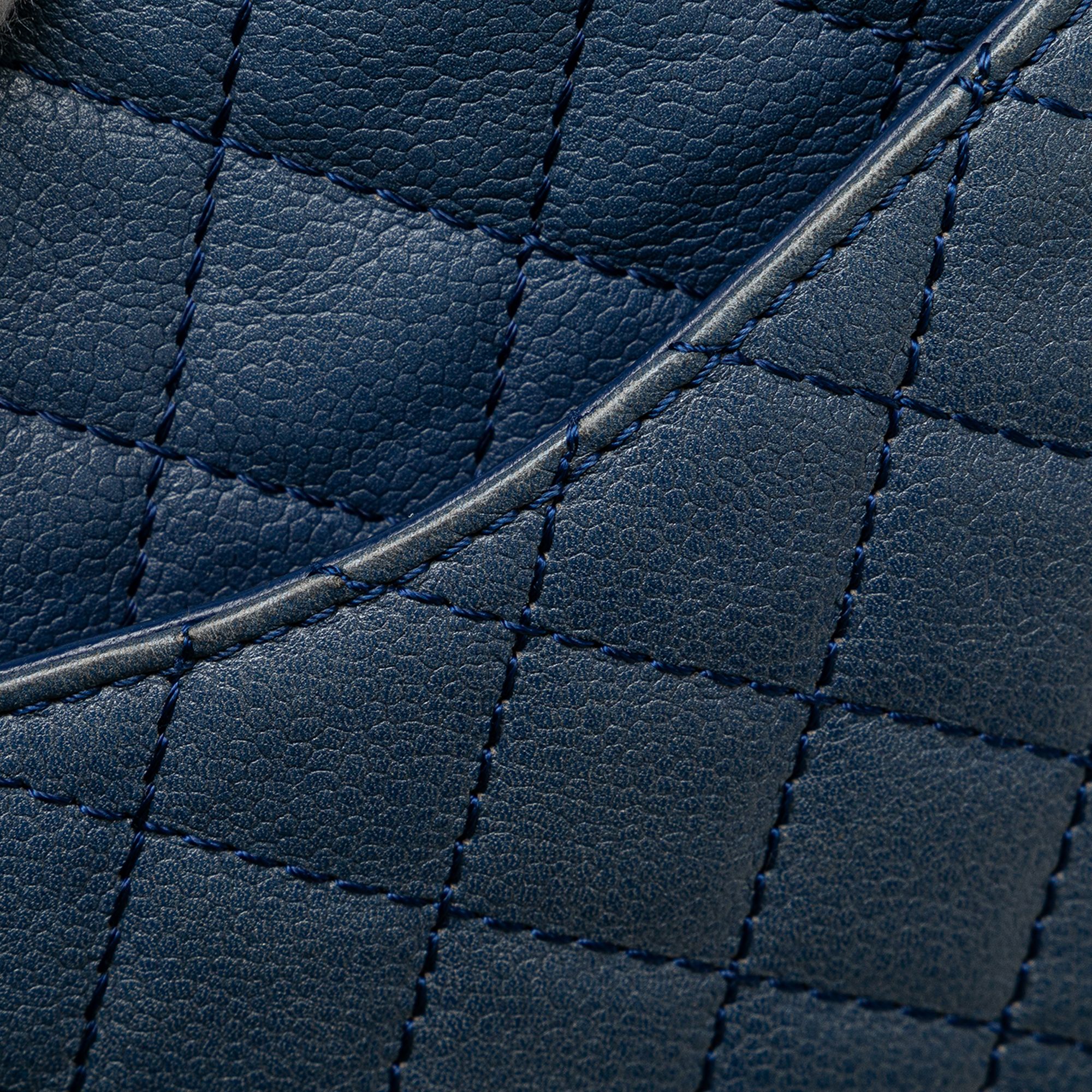 Chanel Medium Classic Caviar Double Flap Blue