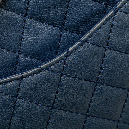 Chanel Medium Classic Caviar Double Flap Blue