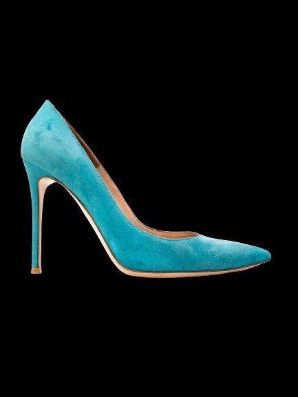 Excellent Gianvito Rossi Blue Genuine Suede Stiletto Heels