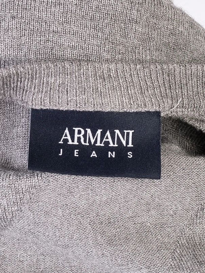 Excellent Armani Jeans Light Gray Sweater Size M Viscose Long Sleeve
