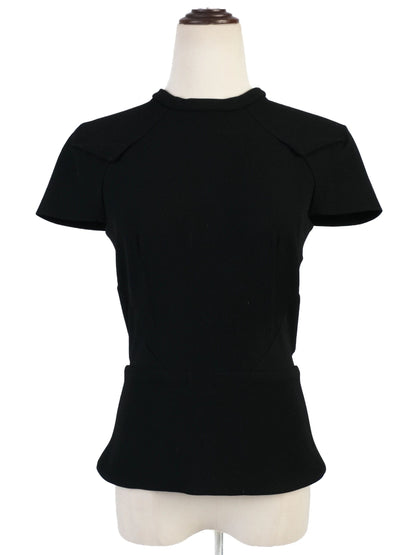 EXCELLENT Roland Mouret Black Viscose Top Size S with Structured Shoulders