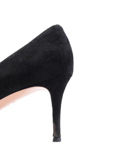 Excellent Gianvito Rossi Black Leather High Heels Size 39.5