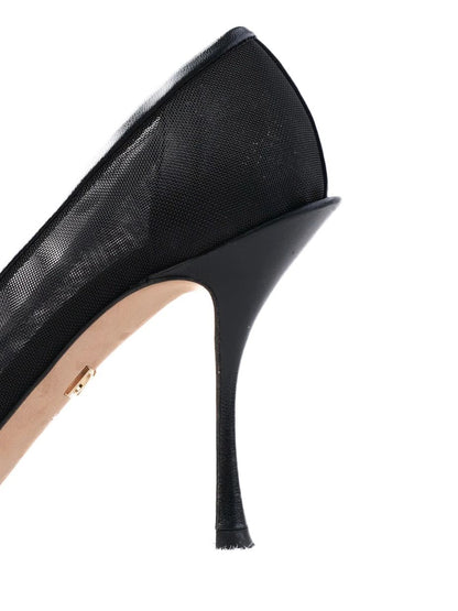 Excellent Dolce Gabbana Black High Heeled Shoes with Embellishments