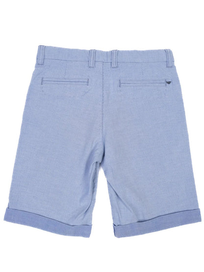 Excellent Armani Junior Blue Cotton Striped Shorts Size 10 for Kids