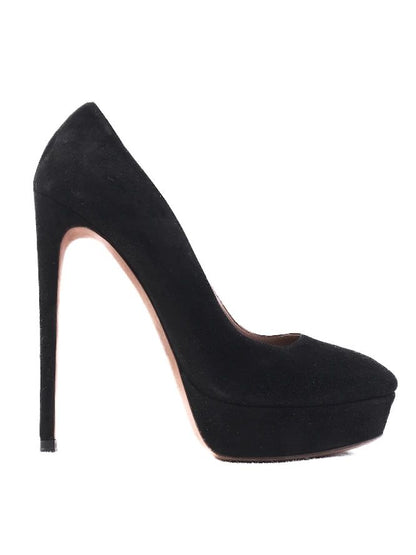 Excellent Alaia Black Leather High-Heeled Shoes Size 39