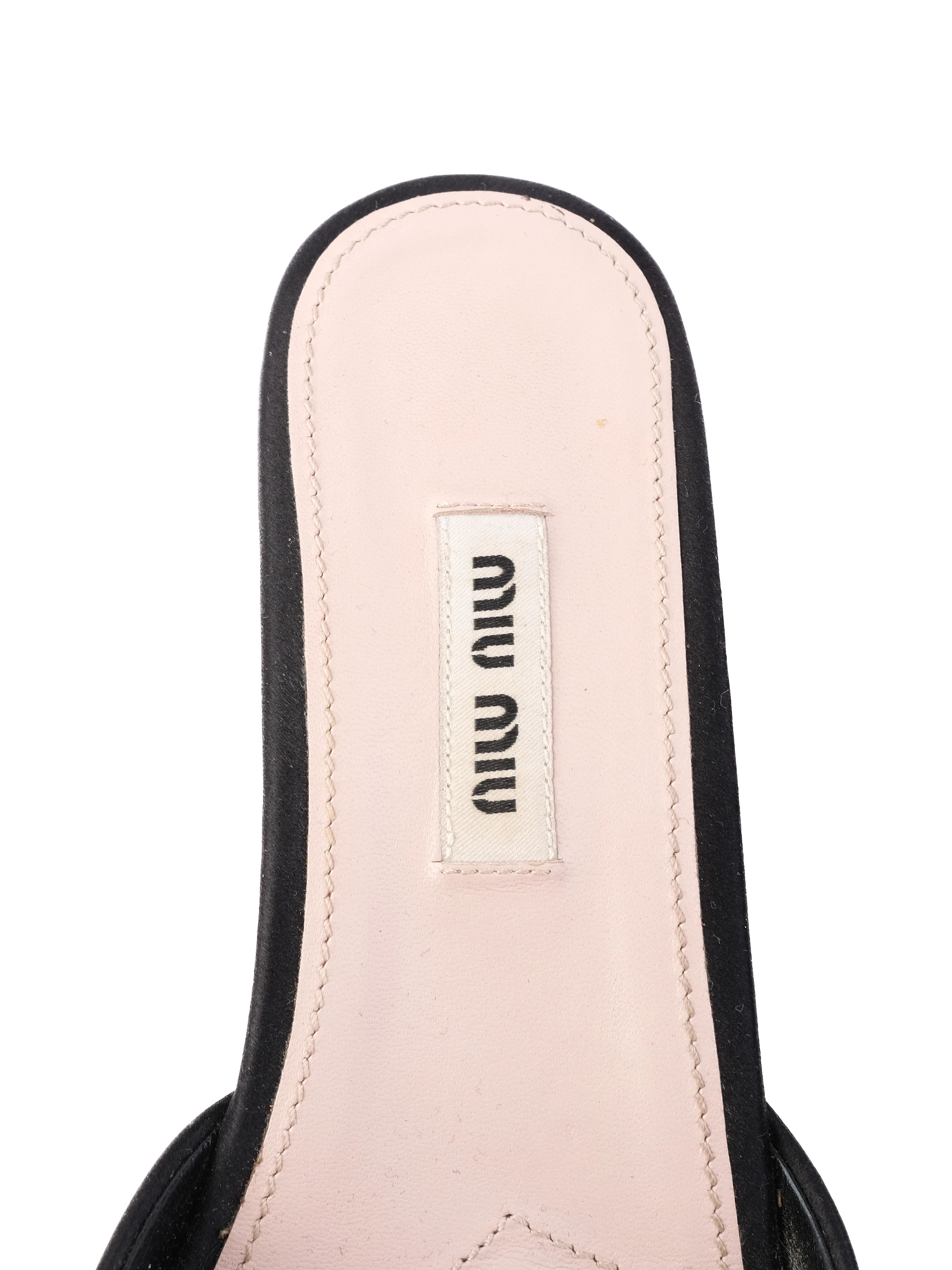 Perfect Miu Miu Black Fabric Wedge Sandals Peep-Toe Size 37