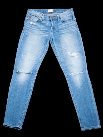 Good Hudson Jeans Blue Distressed Ripped Knee XXS Women