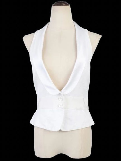 Emporio Armani White Sleeveless Vest Excellent Condition Size L