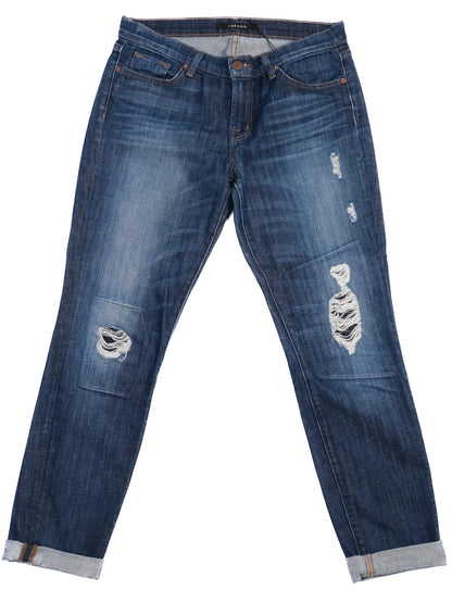 Excellent J Brand Blue Ripped Denim Jeans Women Size N/A