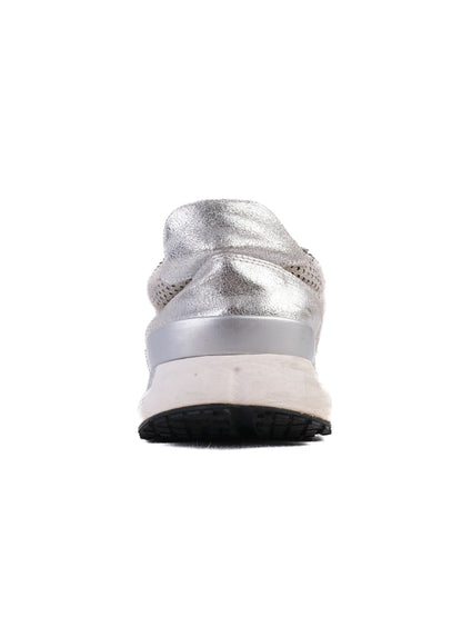 Excellent Brunello Cucinelli Gray Sneakers Size 38 Metallic Design