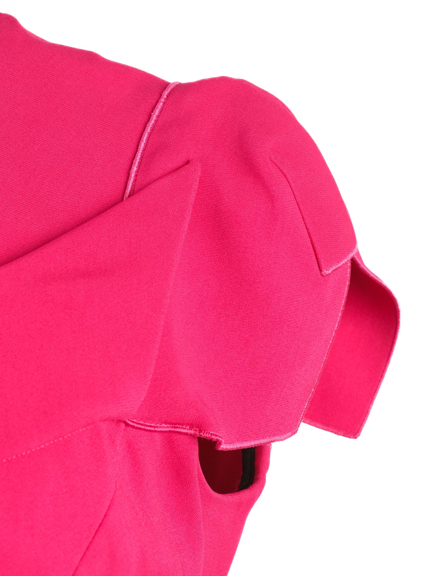 Excellent Roland Mouret Pink Viscose Dress Size XL Square Neckline