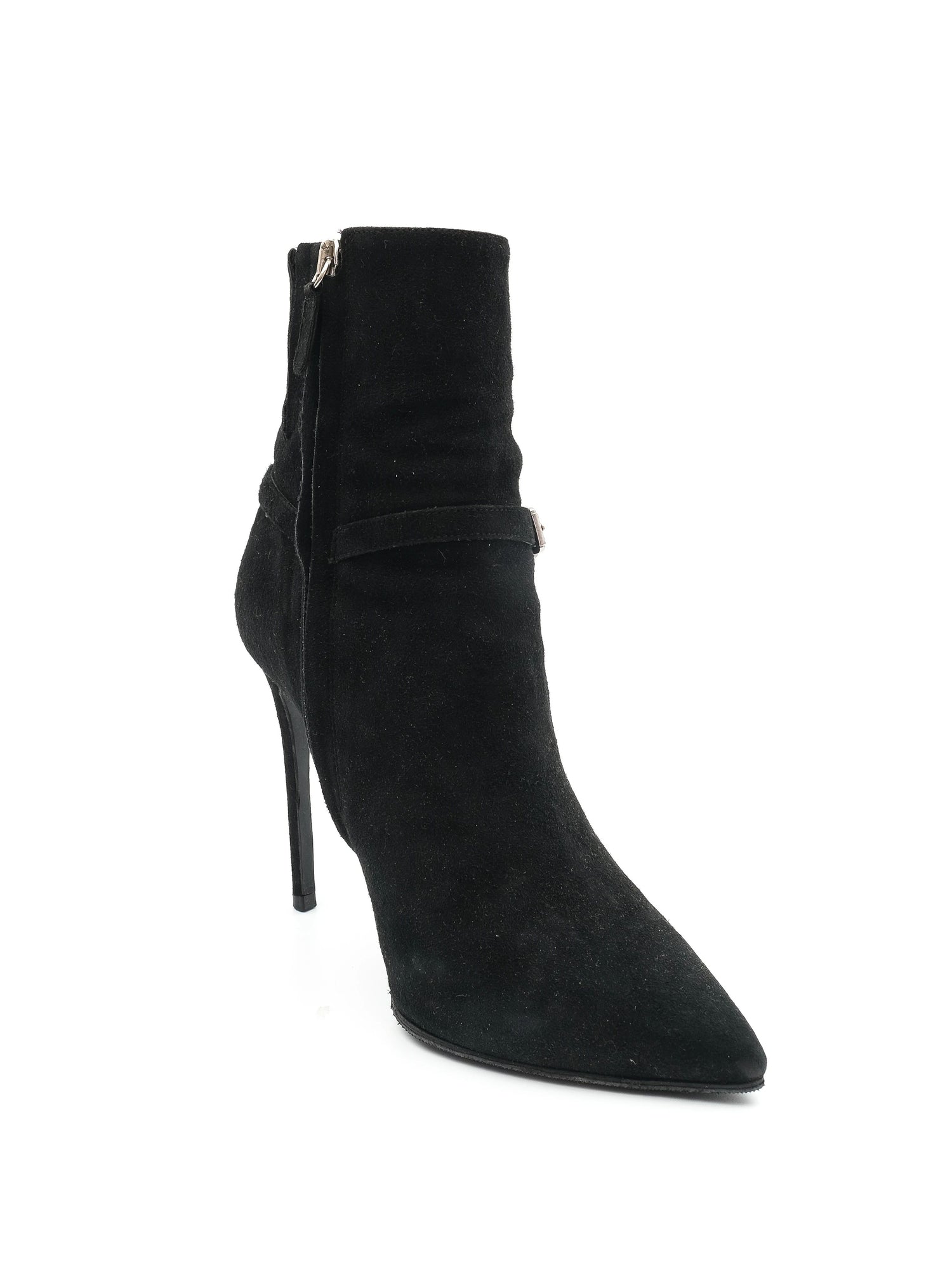 NEW Barbara Bui Black Genuine Suede Ankle Boot Size 37.5