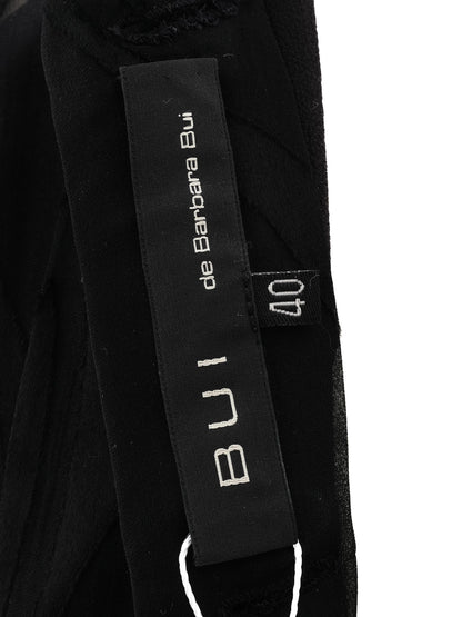 Excellent Barbara Bui Black Sheer Dress Size M with Long Sleeves