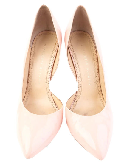 Charlotte Olympia Pink Leather High-Heeled Shoes Size 38.5