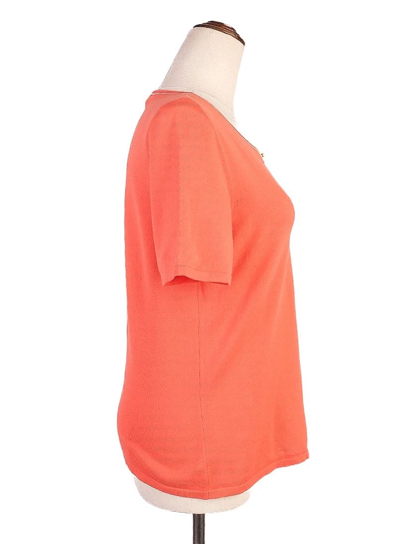 Excellent Salvatore Ferragamo Orange Cotton Blouse Size M