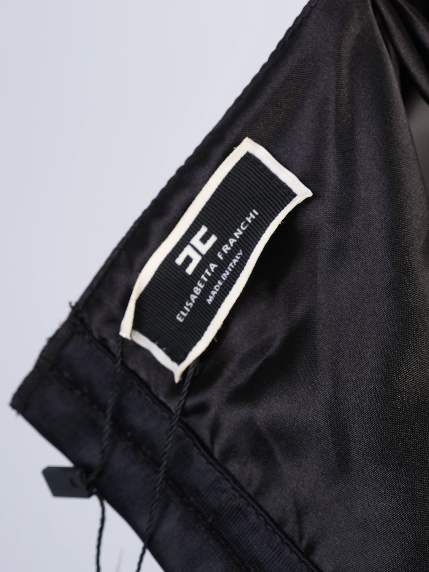 NEW Elisabetta Franchi Black Plaid Dress with Bow Size M