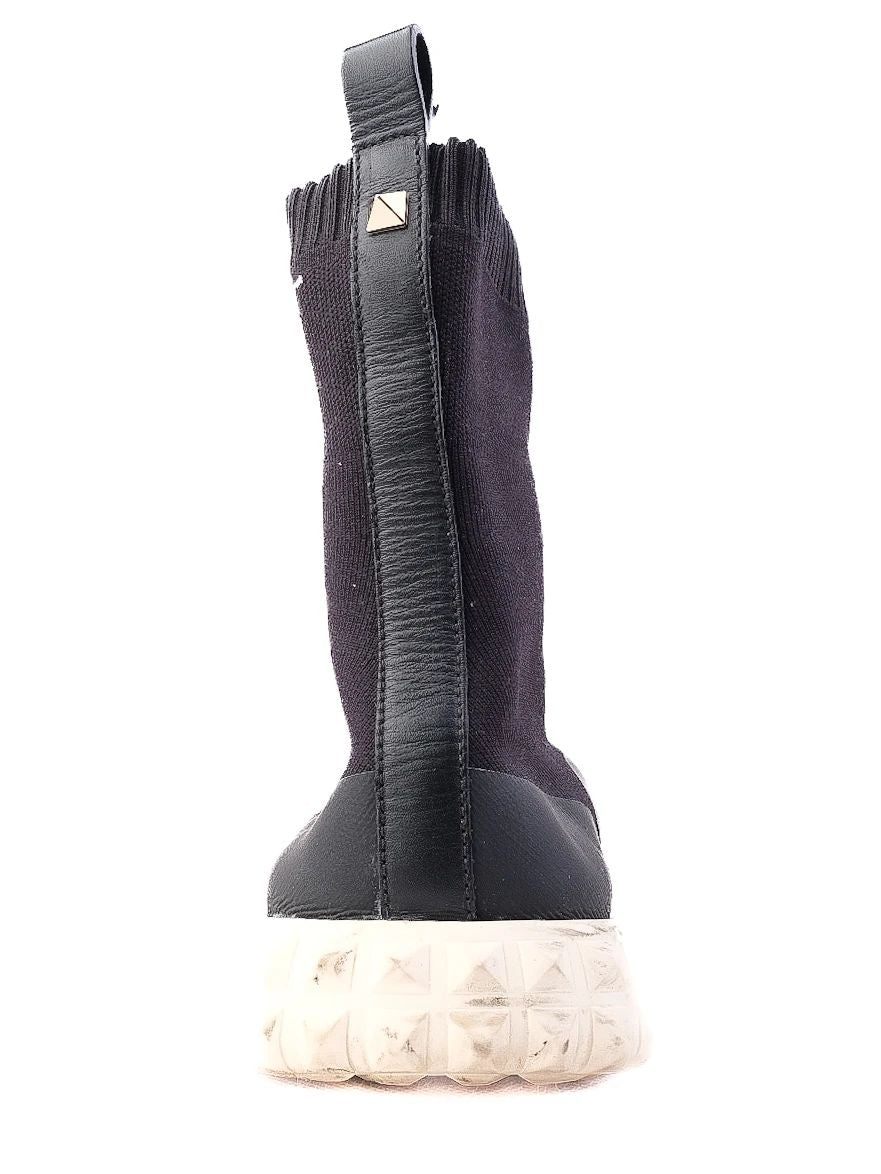 Excellent Valentino Black Sock Sneakers Size 38 with VLTN Detail