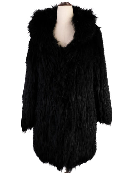 Excellent Isabel Marant Black Faux Fur Coat for Women