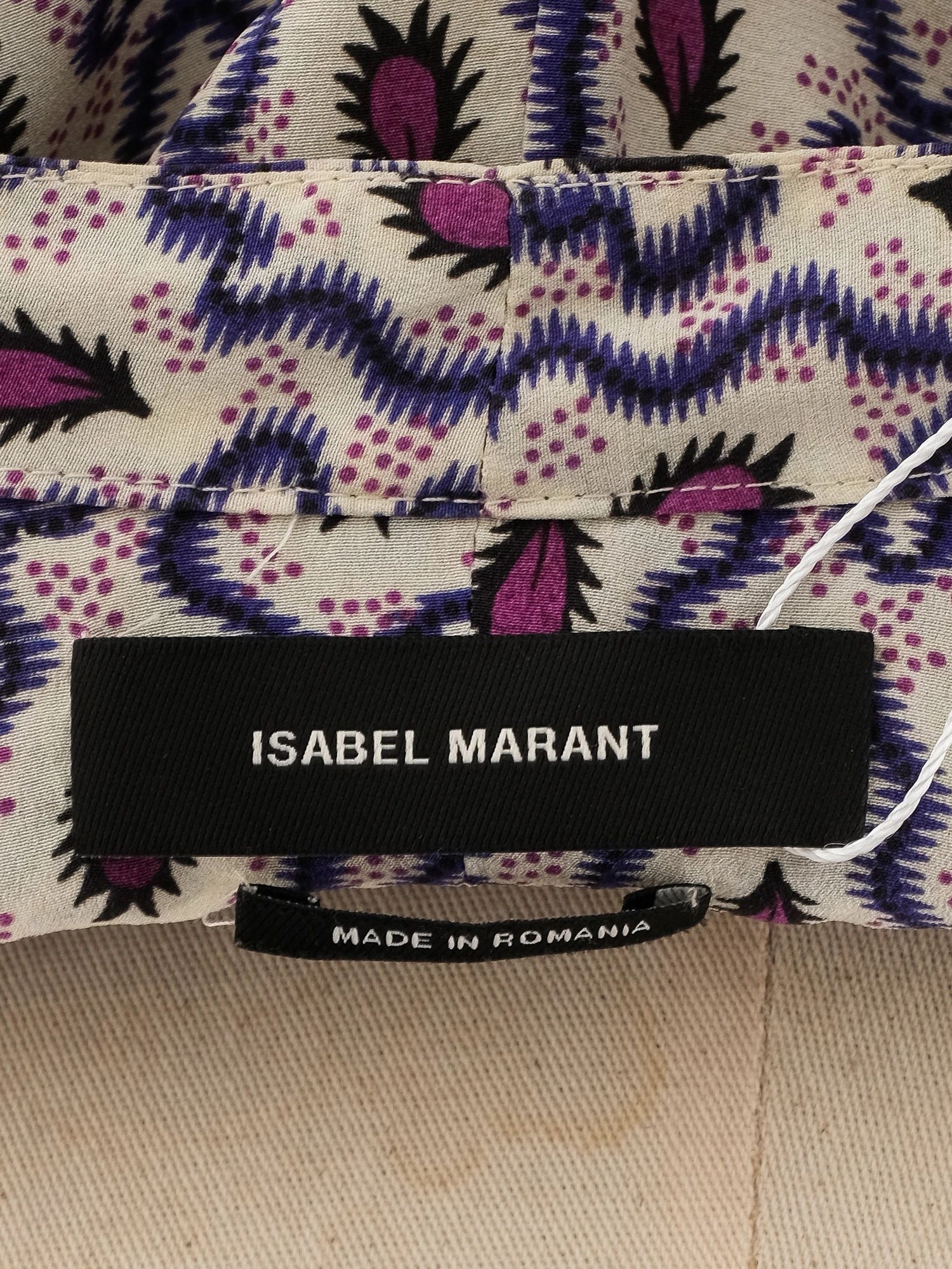 Excellent Isabel Marant Silk Dress V-Neck Ruffled Sleeves Size S