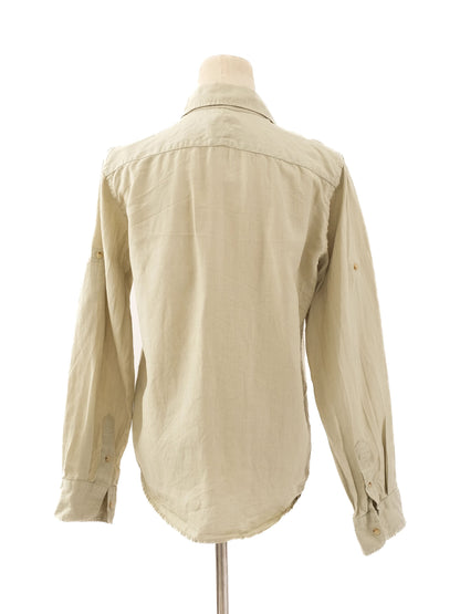 Excellent Ralph Lauren Green Linen Button-Up Shirt Size XS