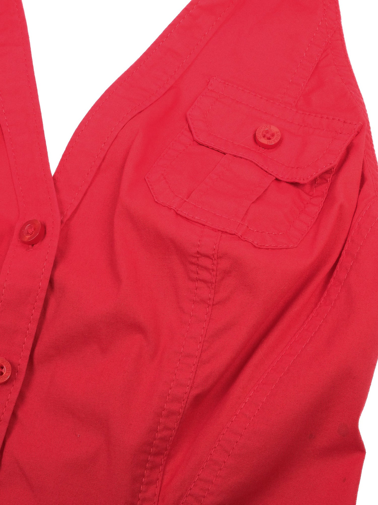 Excellent Armani Exchange Red Halter Top XS Polyester with Pockets