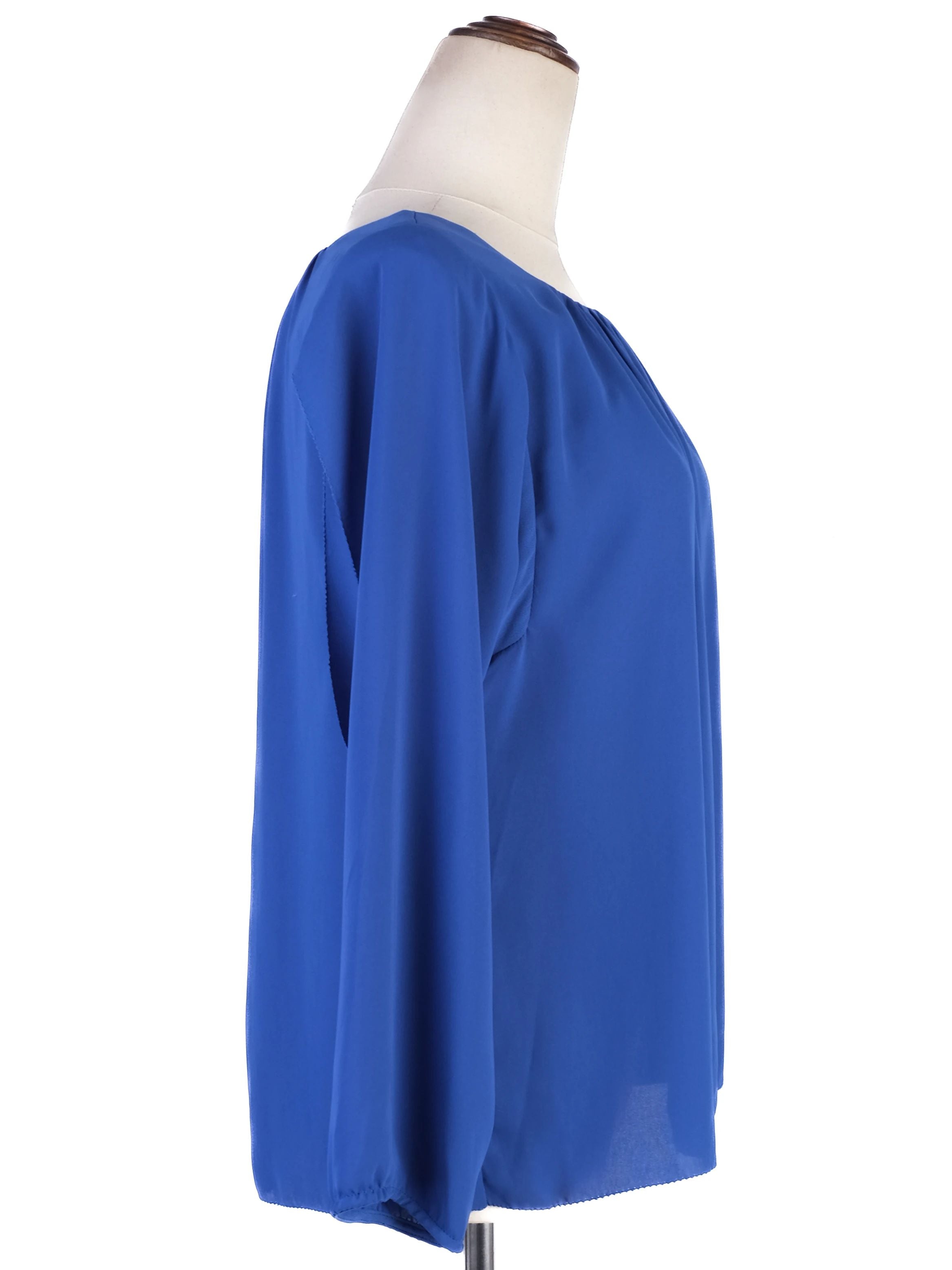 NEW By Malene Birger Blue Blouse Polyester XS with Relaxed Fit