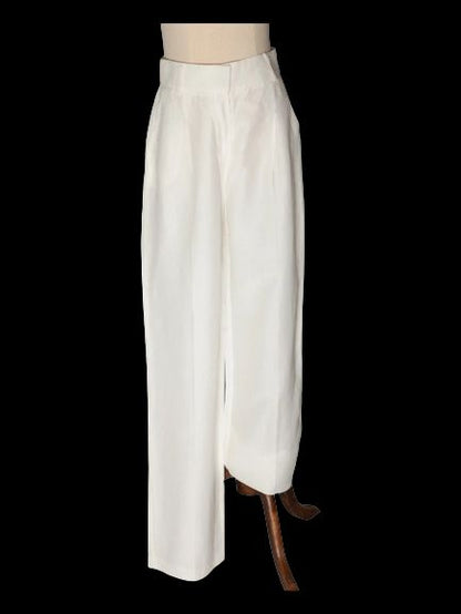 IPEKYOL White Tailored Pants M, Viscose, Good Condition