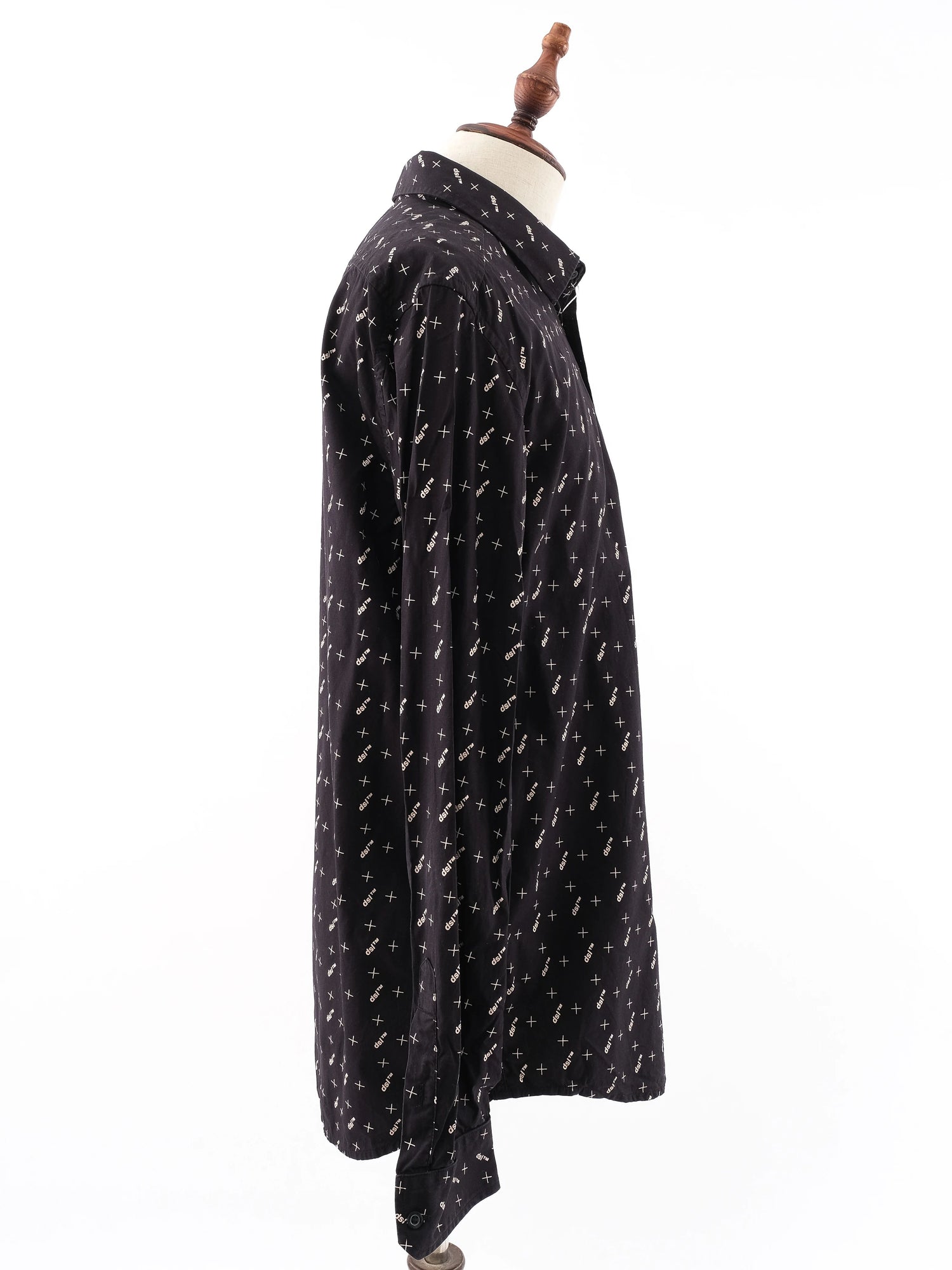 Excellent Diesel Black Cotton Long-Sleeved Shirt Size XL