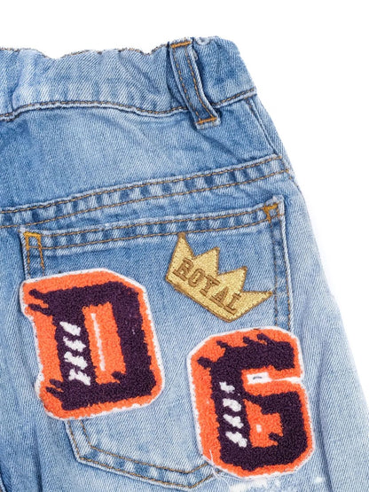 Excellent Dolce Gabbana Distressed Blue Jeans for Kids Size 3