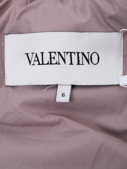 EXCELLENT Valentino Gray Nylon Short-Sleeved Jacket Size S
