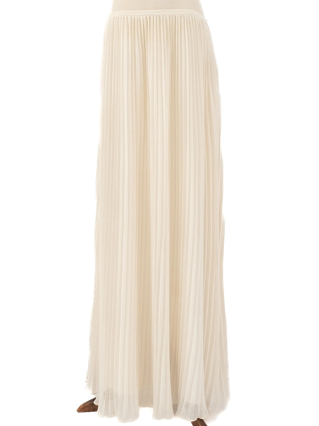 Excellent Theory White Pleated Maxi Skirt Size 4