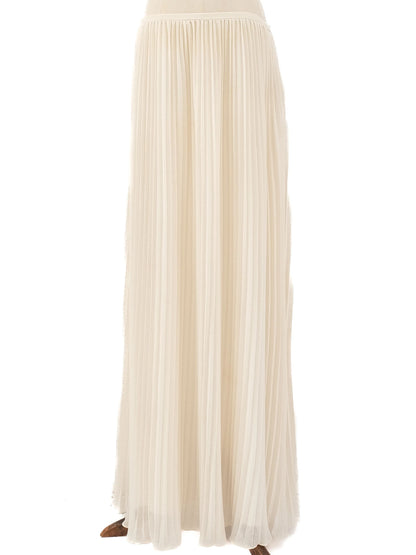 Excellent Theory White Pleated Maxi Skirt Size 4