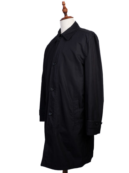 Perfect Ermenegildo Zegna Black Nylon Trench Coat Size XL