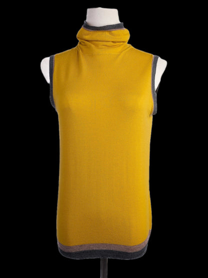 Excellent Antonio Marras Sleeveless Turtleneck Top Yellow Size S