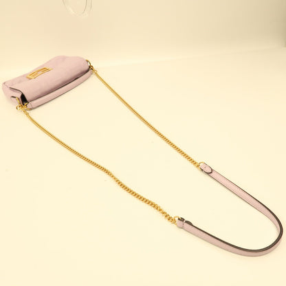 Fendi Sheepskin Leather Baguette Mini Golden Hand-turned Shoulder And Back Bag Purple 2way Shoulder Bag Purple Black La