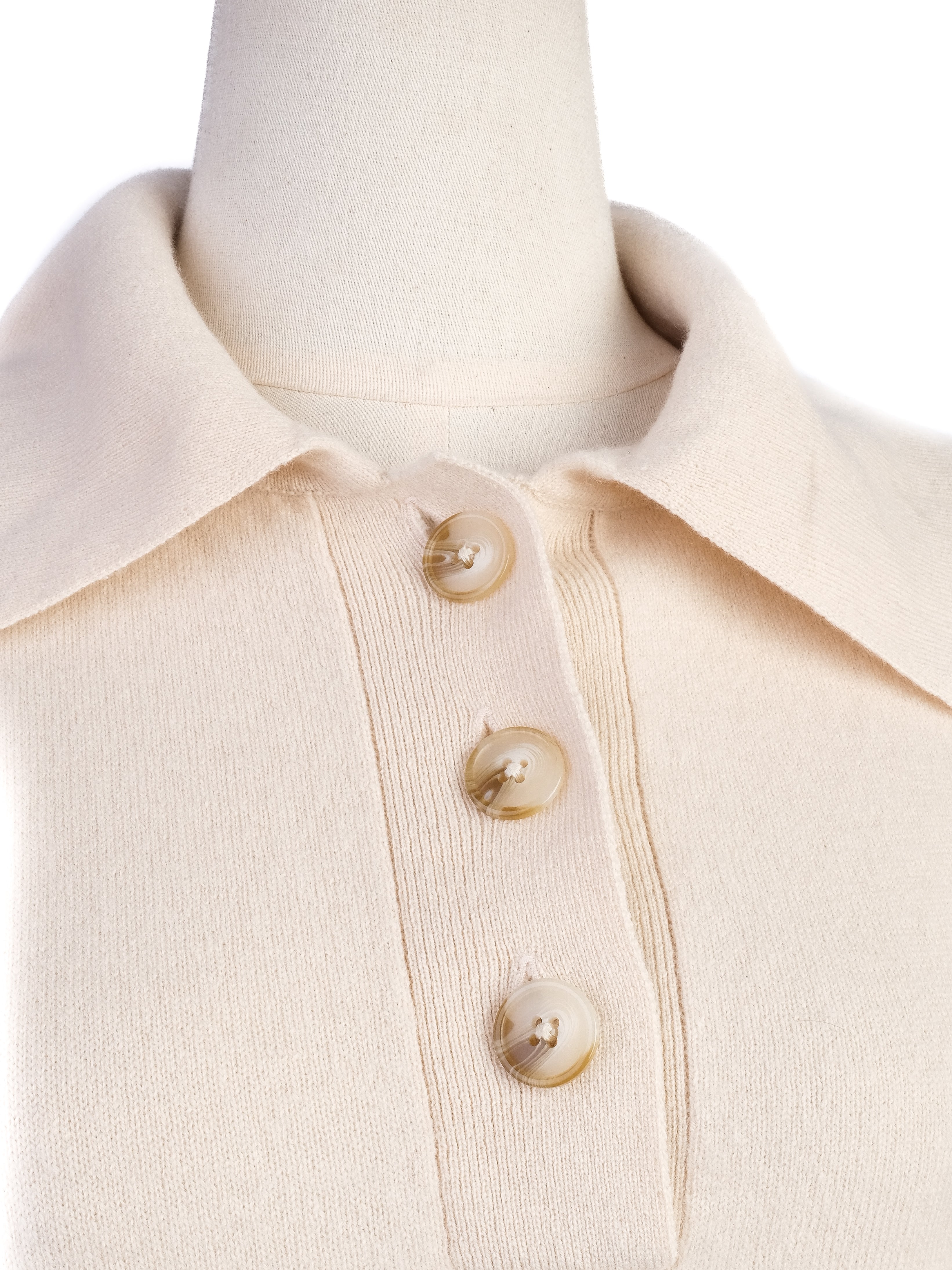 Excellent Loulou Studio White Cashmere Sweater Short Sleeve