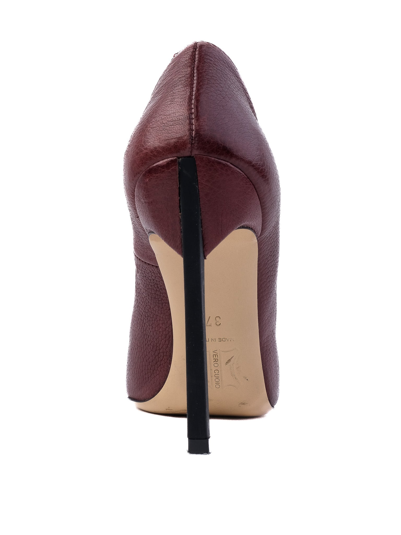 Excellent Nila&amp;nila Red Pointed-Toe Pumps Size 37 Leather