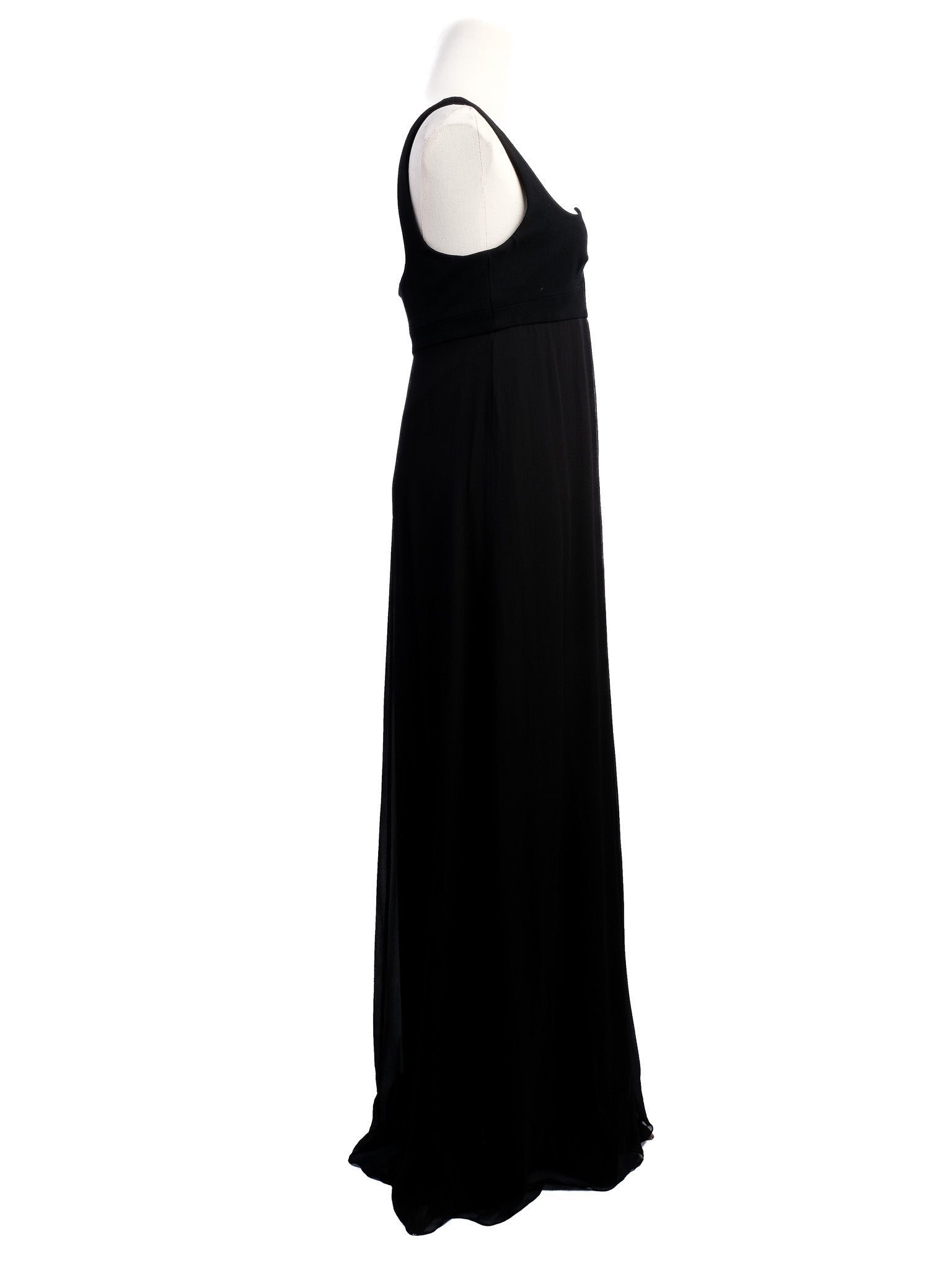 Excellent Diane von Furstenberg Black Silk Evening Gown