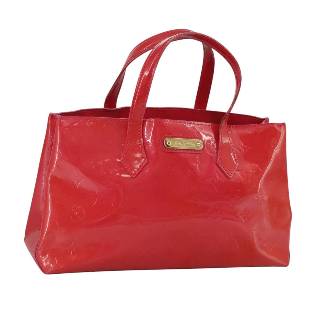 Louis Vuitton Vernis Wilshire Pm Hand Bag Rose Pop M 93643 Auth