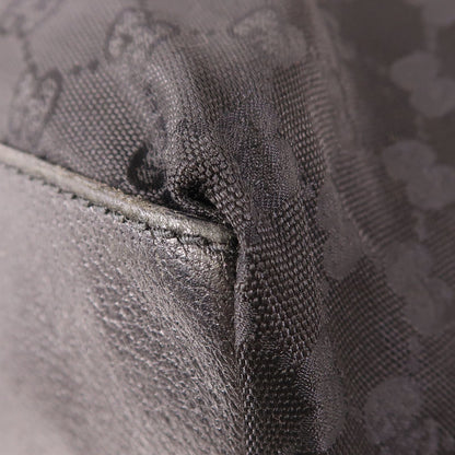 Gucci GG Monogram Web Handle Bucket Tote Black