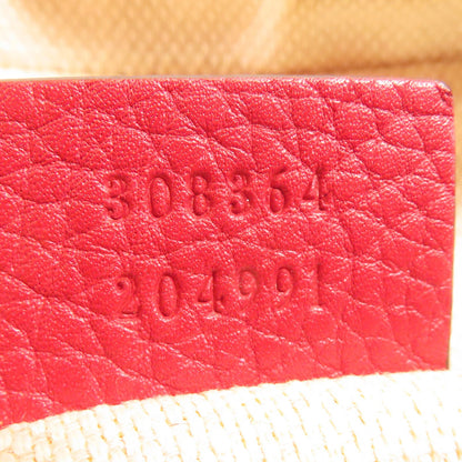 Gucci Leather Soho Disco Shoulder Bag Red Leather 308364