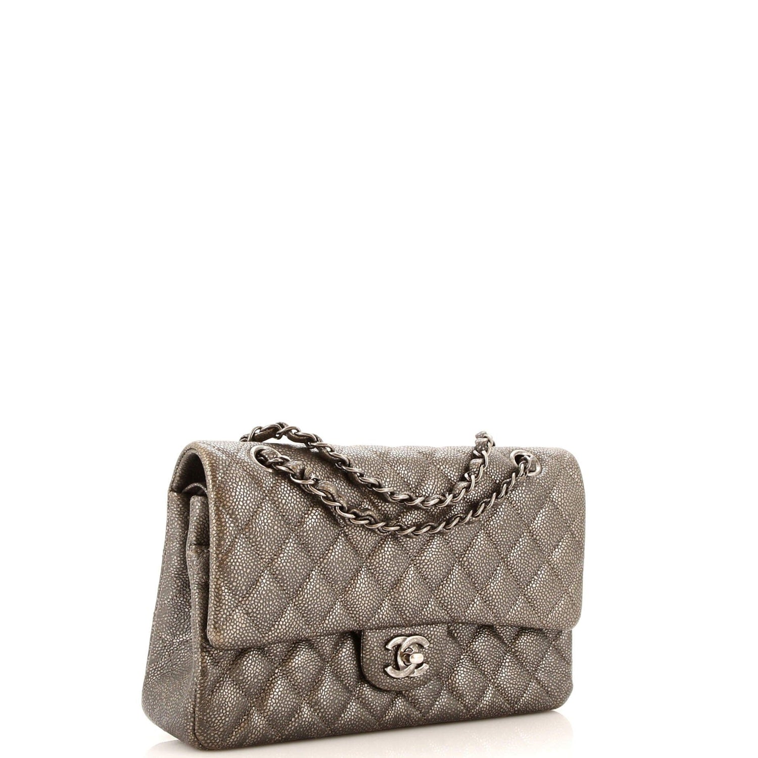 Chanel Classic Double Flap Bag Quilted Caviar Medium