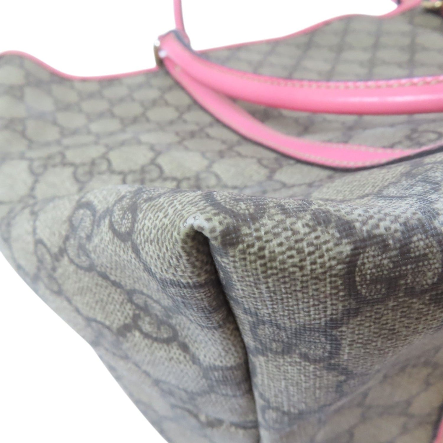 Gucci Gg Supreme Tote Bag Pvc Canvas Brown 197953